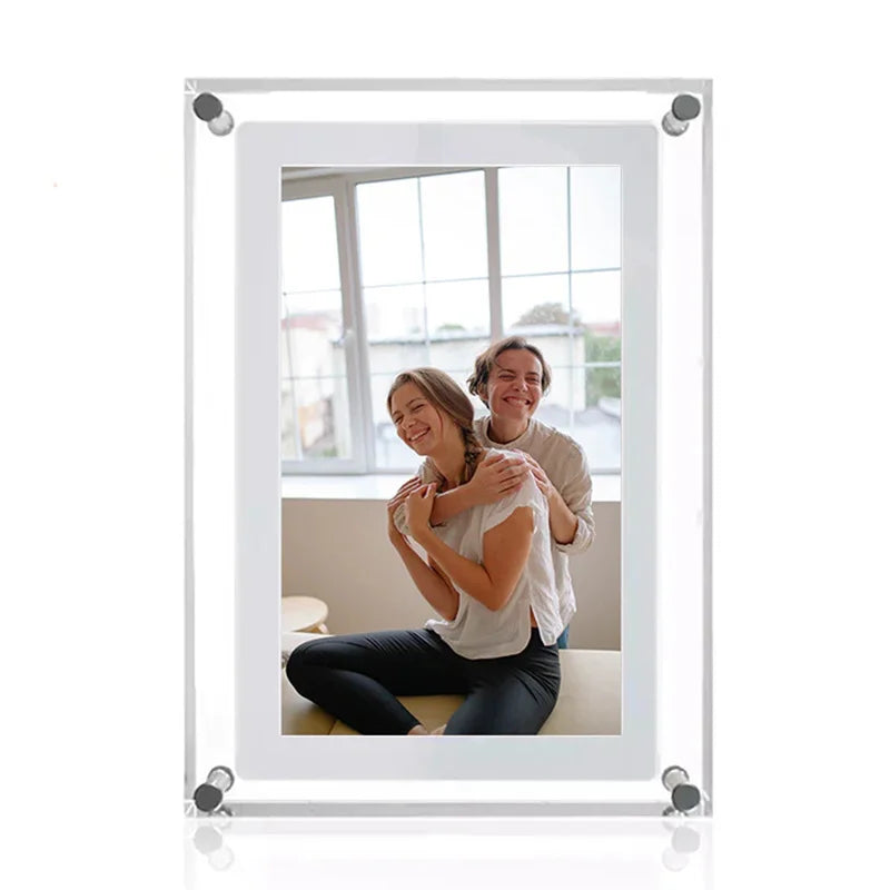 Acrylic Digital Photo Frame 5/7 Inch 1000Mah Automatically Rotate Display IPS Screen 2G Memory Battery Gravity Induction