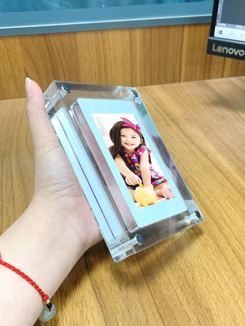 Acrylic Digital Photo Frame 5/7 Inch 1000Mah Automatically Rotate Display IPS Screen 2G Memory Battery Gravity Induction